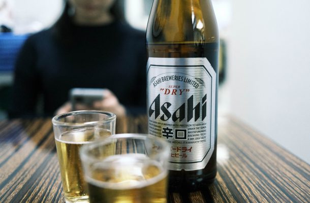 Asahi beer bottle