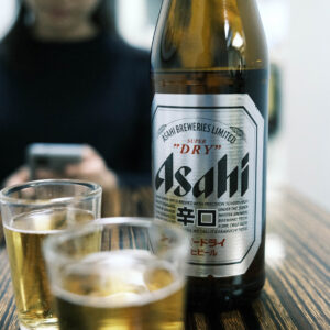 Asahi beer bottle